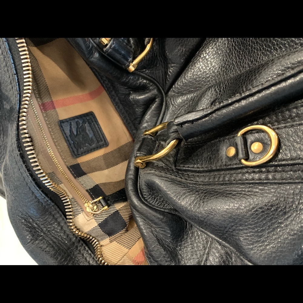 Burberry Leather hand bag /shoulder bag with horsebit detail